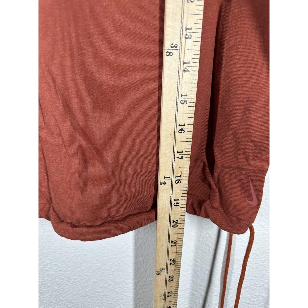 Nike‎ Tank Top Womens XL Rust Brown Crop Drawstring Hem Athletic Shirt Casual - Picture 4 of 7